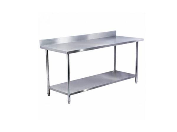 Bàn inox 2 tầng có gáy