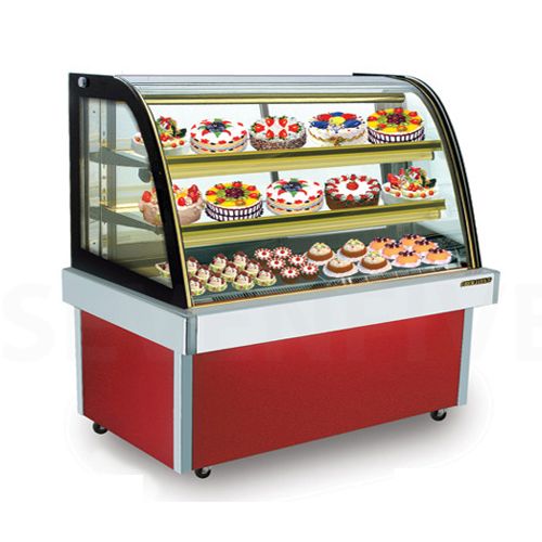 Tủ trưng bày kính cong hai tầng