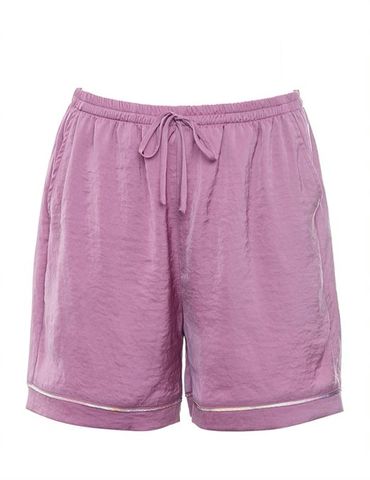 Quần Đùi Pyjama Lụa Satin Hoạ Tiết Icon iBasic - HOMW028B