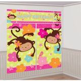 Phông nền hình khỉ - Backdrop Adorable Monkey