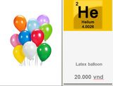 Khí heli cho bong bóng cao su 30cm - Helium for regular 12