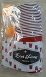 Bộ 22 ly + 6 banh ping pong - Beer pong kit 22 pack Red Solo cups