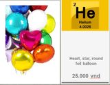 Khí heli cho bong bóng ánh kim size M - Helium for M size foil balloon