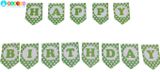 Dây cờ HPBD chấm bi xanh - Green Polka dot HPBD bunting