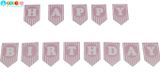 Dây cờ Happy Birthday hình đầu mũi- Happy Birthday bunting spearhead shape