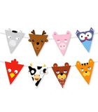 Dây cờ treo hình thú tam giác- Triangle animal bunting
