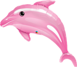 Bong bóng hình cá heo hồng - Pink dophin foil balloon