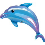Bong bóng hình cá heo xanh - Blue dolphin foil balloon