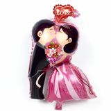 Bong bóng hình cô dâu chú rễ hôn nhau - bridegroom kissing foil balloon