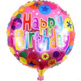 Bong bóng hình chữ happy birthday nền hồng - Happy Birthday foil balloon pink