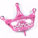 Pink crown princess pink balloon