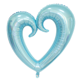 Curly heart foil balloon 70cm