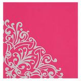 Khăn giấy ăn họa tiết dây leo hồng 20/gói - Pink damask paper napkins 20/pack