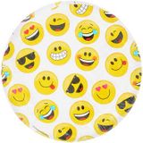 Dĩa giấy hình cười 18cm 24/gói - Emoji paper plates 7