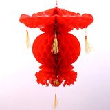 Đèn tổ ong màu đỏ - Honeycomb Chinese ball red