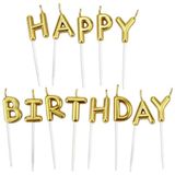 Nến chữ HPBD vàng & bạc - HPBD silver & gold candles