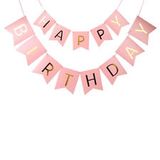 Dây cờ Happy birthday chữ nổi - Embossed