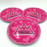 Dĩa giấy Vương miện Công chúa 18cm 6/gói - Crown Princess paper plates 7