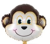 Monkey face foil balloon