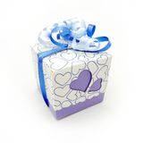 Hộp quà khắc trái tim tím - Gift box carved purple heart