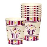 Ly giấy Bánh cupcake hồng 6/gói - Pink cupcake paper cups 6/pack