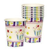 Ly giấy Bánh cupcake xanh 6/gói - Blue cupcake paper cups 6/pack