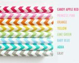Ống hút giấy zigzag 25/gói - Chevron paper straws 25/pack