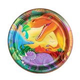 Dĩa ăn bộ khủng long nhỏ 18cm 8/gói - Prehistoric dinosaur plates
