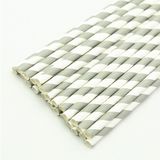 Ống hút giấy sọc xám - Paper straws gray stripes