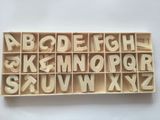 Chữ cái gỗ màu đỏ từ A Z 5cm - Alphabet A to Z red wooden letter 5cm