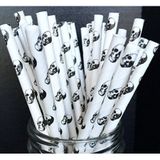 Ống hút giấy hình sọ người - Paper straws skulls