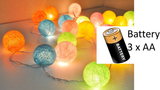 Thuê Đèn trân châu pin - Cotton ball battery rental