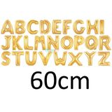 Bong bóng chữ cái 60cm (Vàng Đồng) - 60cm Letter balloon A-Z in gold foil