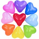 Latex balloons multicolored hearts 10/pack M
