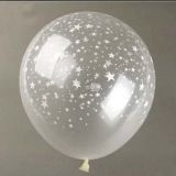 Transparent star balloons 6/pack