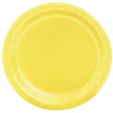 Dĩa giấy vàng 18cm 24/gói - Yellow paper plates 7