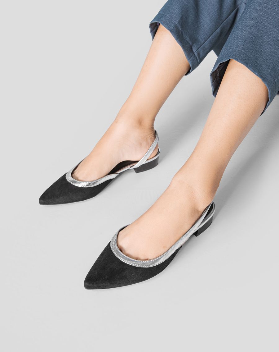 Giày búp bê mũi nhọn slingback