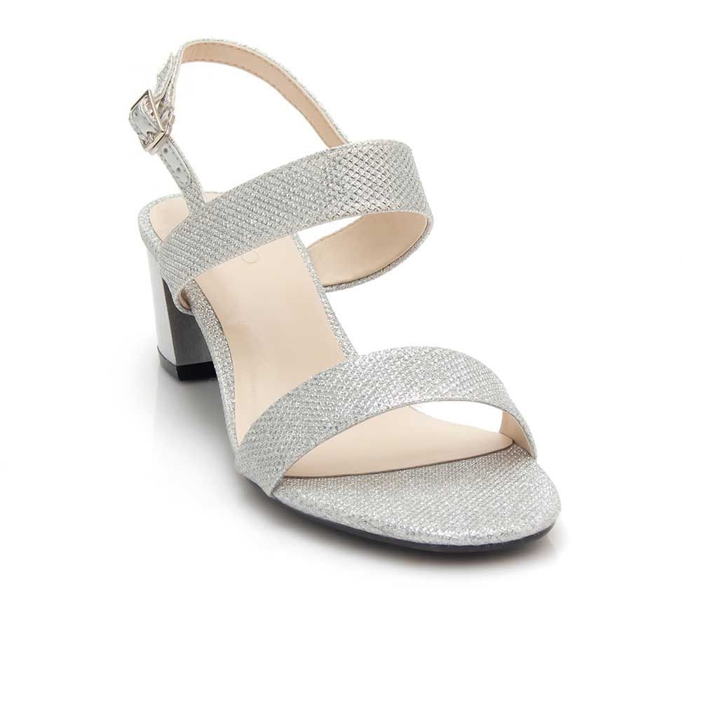 Giày xăng đan gót trụ 5cm phối nhũ SD05032