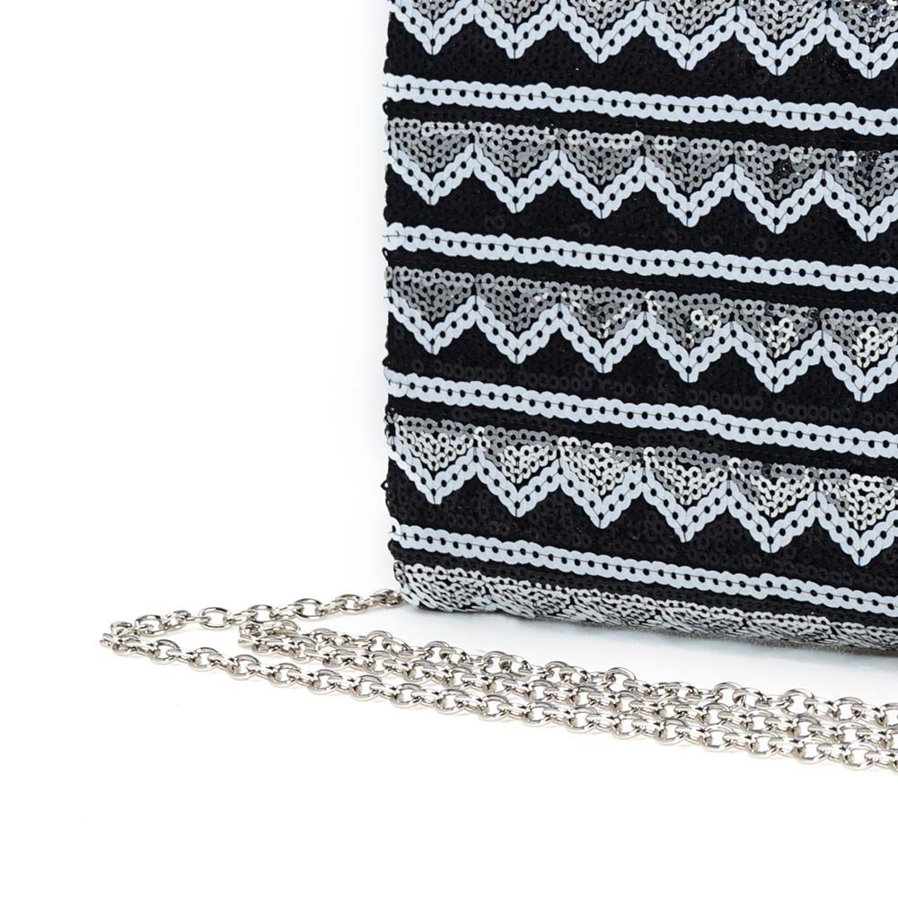 Clutch cầm tay sequin phối màu TXN268