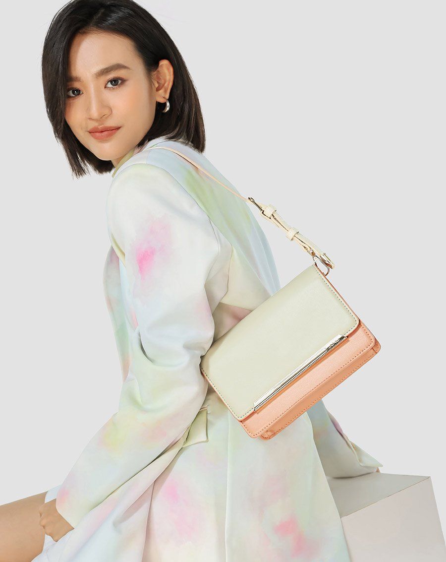 Túi xách nhỏ hộp trang trí khóa kim loại