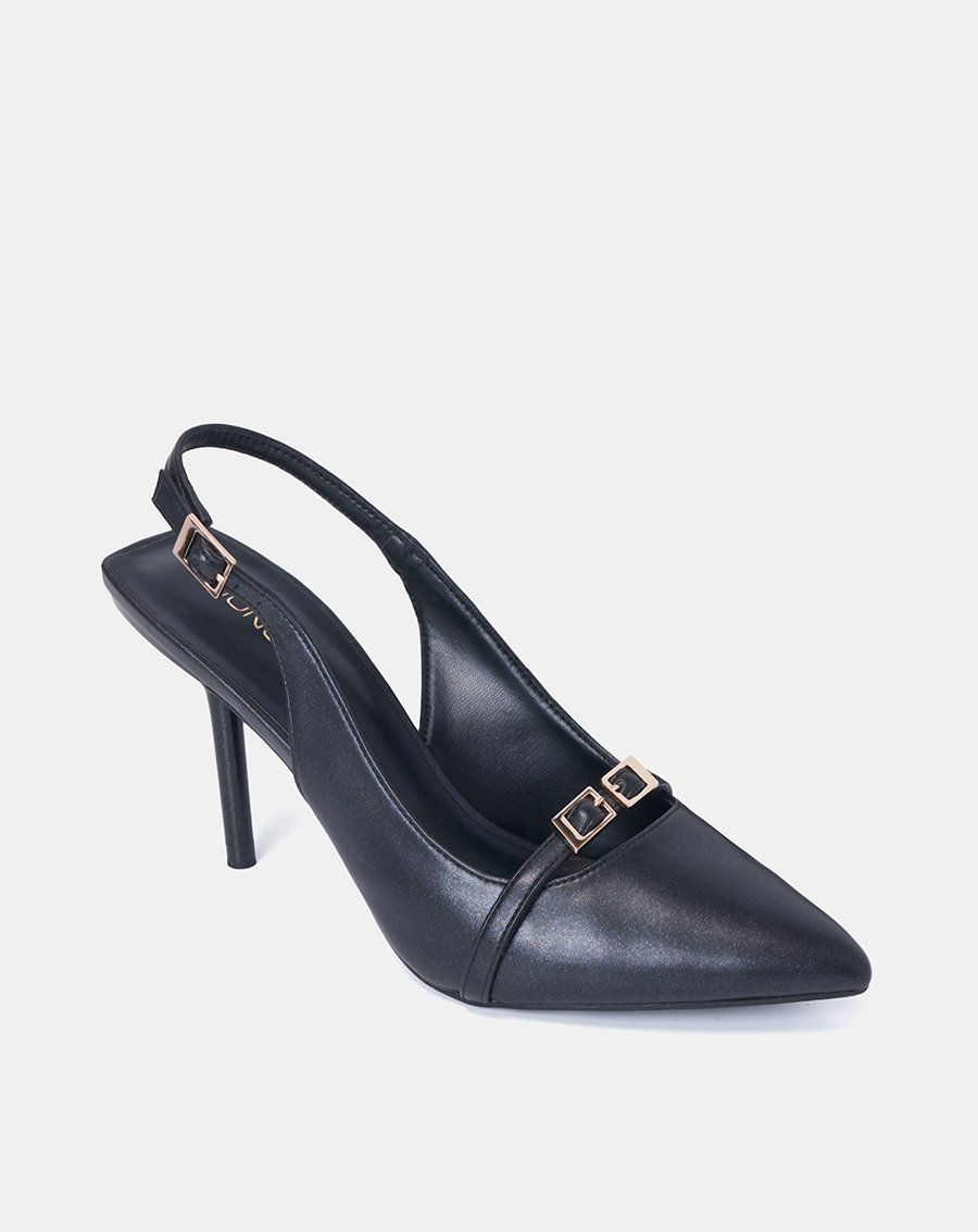 Giày Cao Gót Slingback Phối Khoá