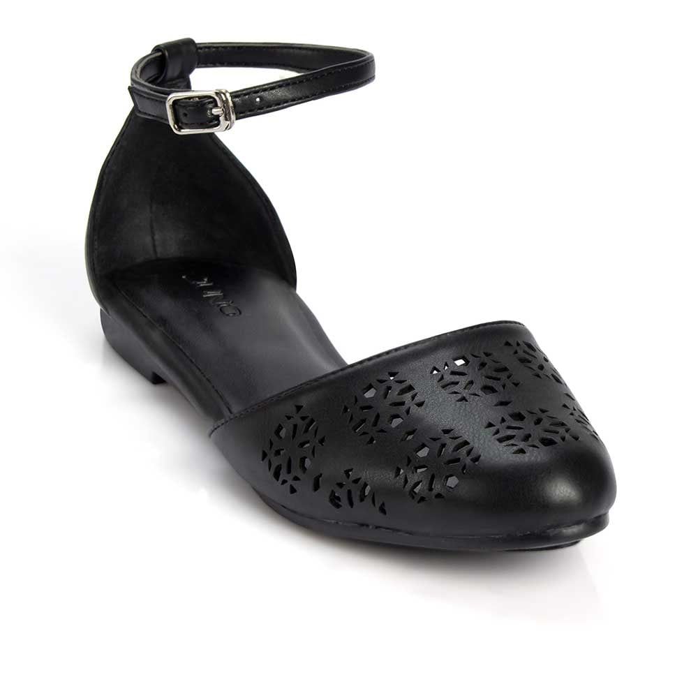 Giày búp bê mũi tròn phong cách Art Deco BB01127