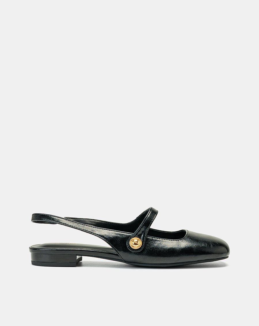 Giày Búp Bê Slingback Mũi Tròn