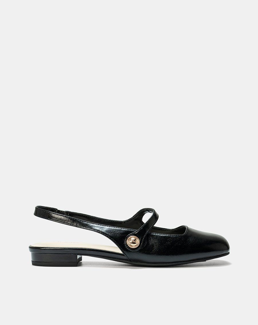 Giày Búp Bê Slingback Mũi Tròn