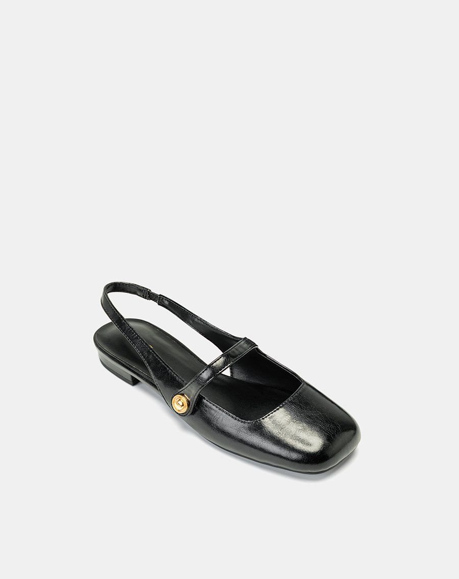 Giày Búp Bê Slingback Mũi Tròn