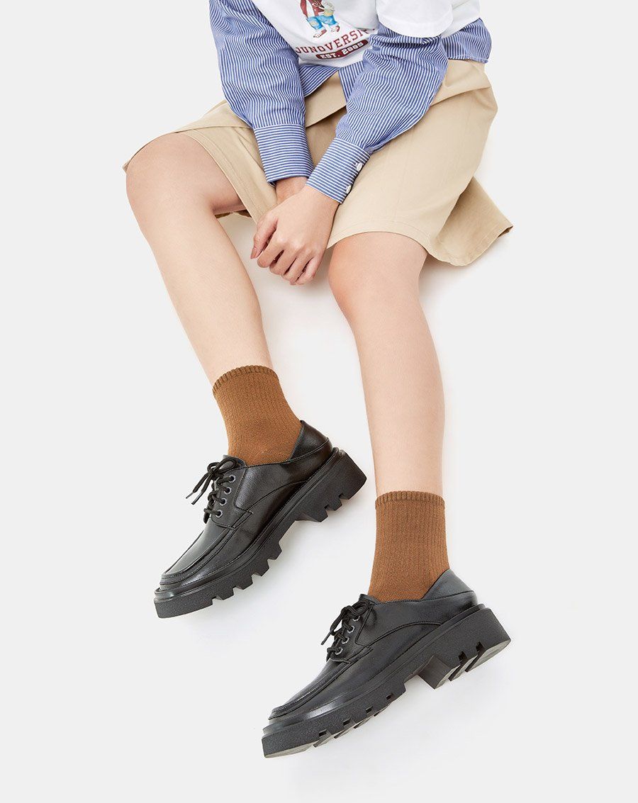 Giày Búp Bê Chunky Oxford