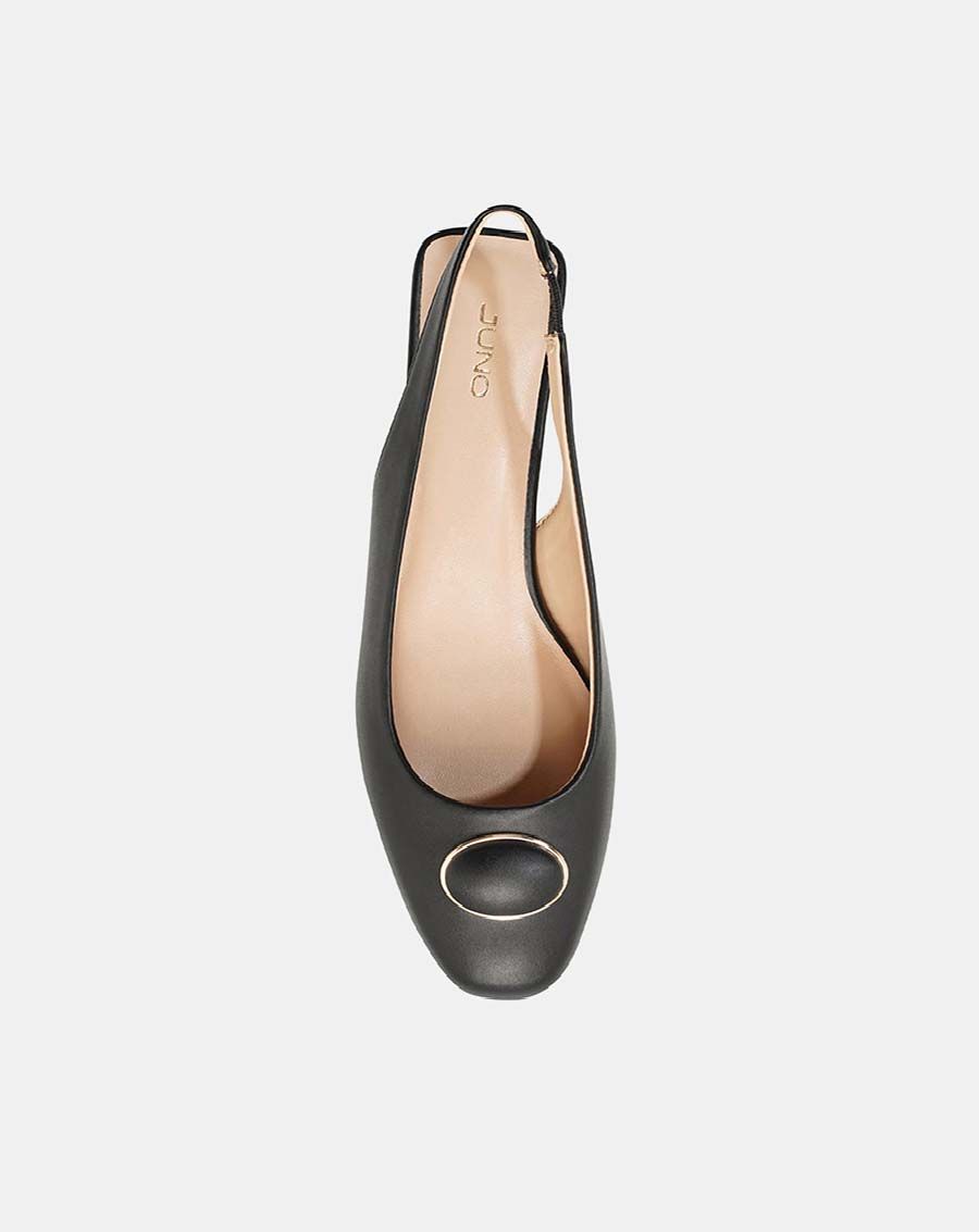 Giày cao gót slingback khoá trang trí