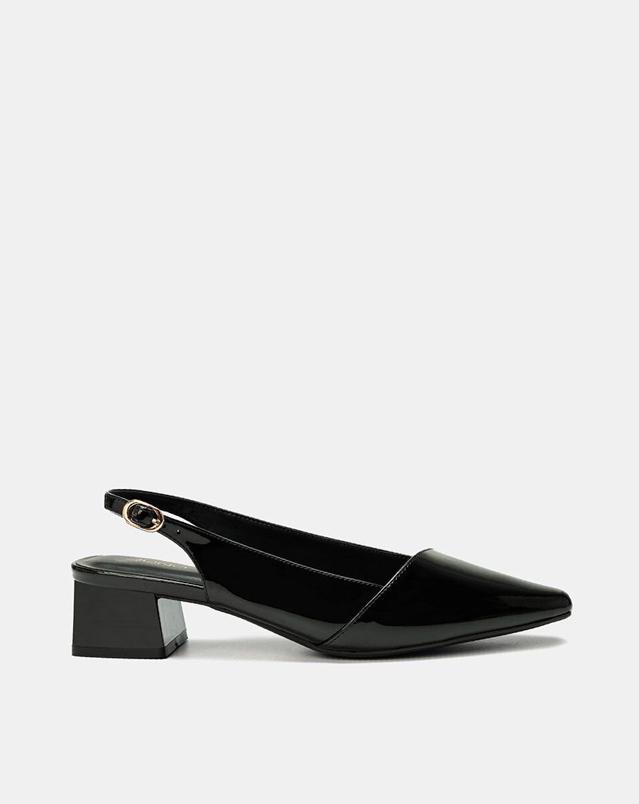 Giày Cao Gót Slingback Đắp Mũi Chéo