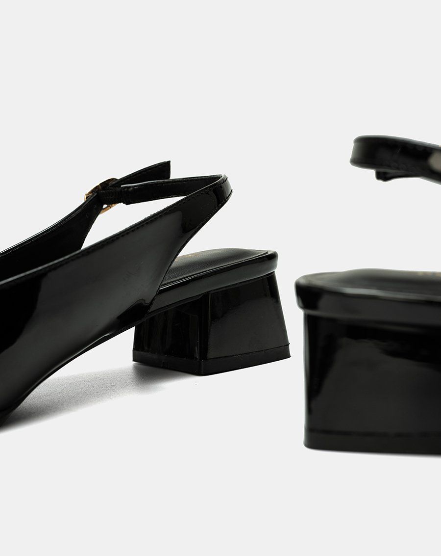 Giày Cao Gót Slingback Đắp Mũi Chéo