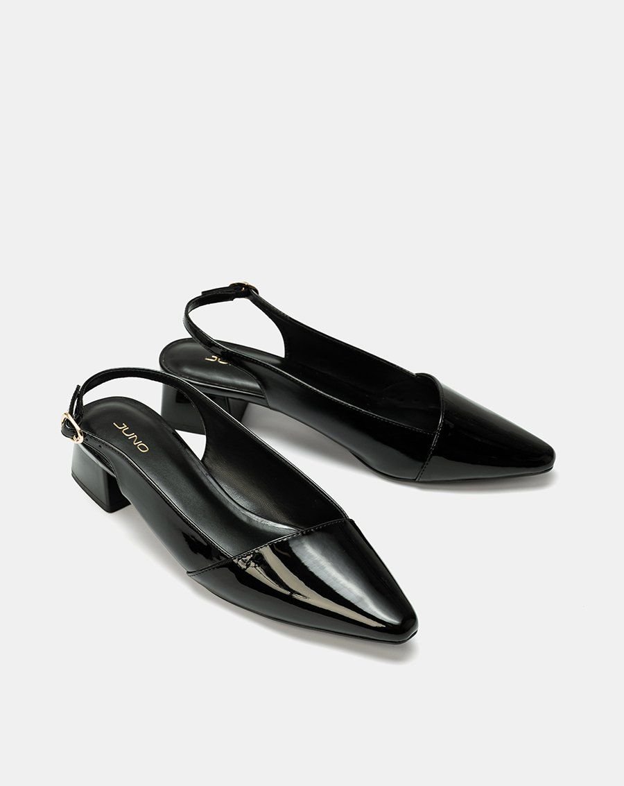 Giày Cao Gót Slingback Đắp Mũi Chéo